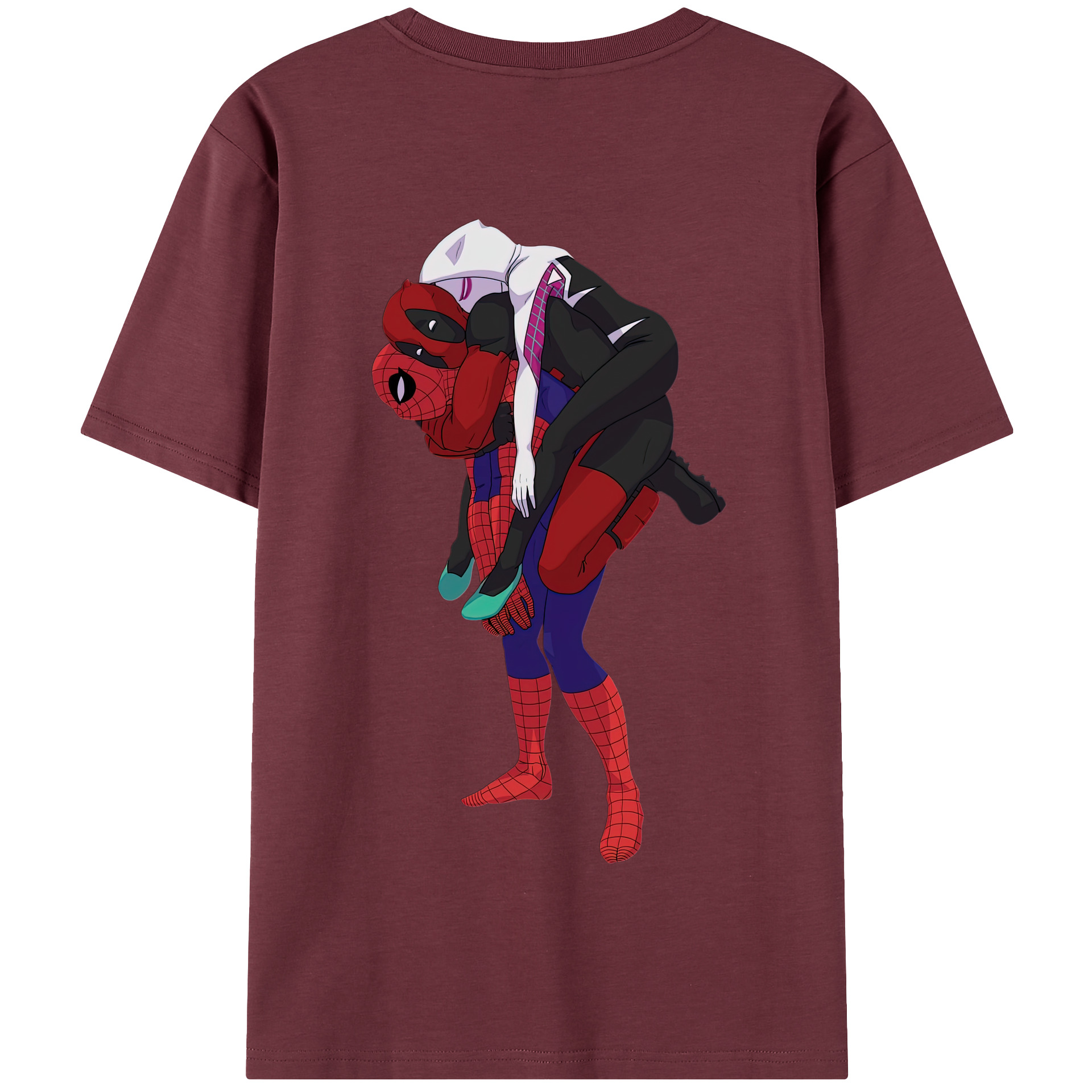 （画像用） Deadpool デッドプール 綿100％半袖Tシャツ（背面プリント）